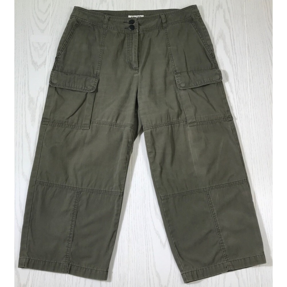 Vintage Chicos Cargo Pants Womens Large 2.5 Green Canvas Hiking Outdoors Utility